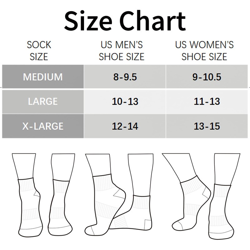 BIOAUM Men's Athletic Socks Size 10-13 - 6 Pairs Cotton