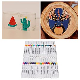 Marcadores Acrílicos, Marcadores de Pintura Acrílica de Tinta a Base de Agua para Pintura de Bricolaje (36 colores)