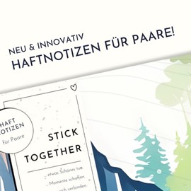 sintimate Stick Together - Funny Sticky Notes for Couples - Date Nights and Beautiful Moments in Everyday Life - 2 Pads of 50 Sheets Each