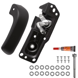 Inside Door Handle Kit, Front Left Driver Side Compatible with GMC Chevy Vehicle 2007-2014 Silverado 1500 2500HD 3500HD, Suburban 1500 2500 Tahoe, Sierra Yukon Replaces# 20833606, 20871488, 15936892