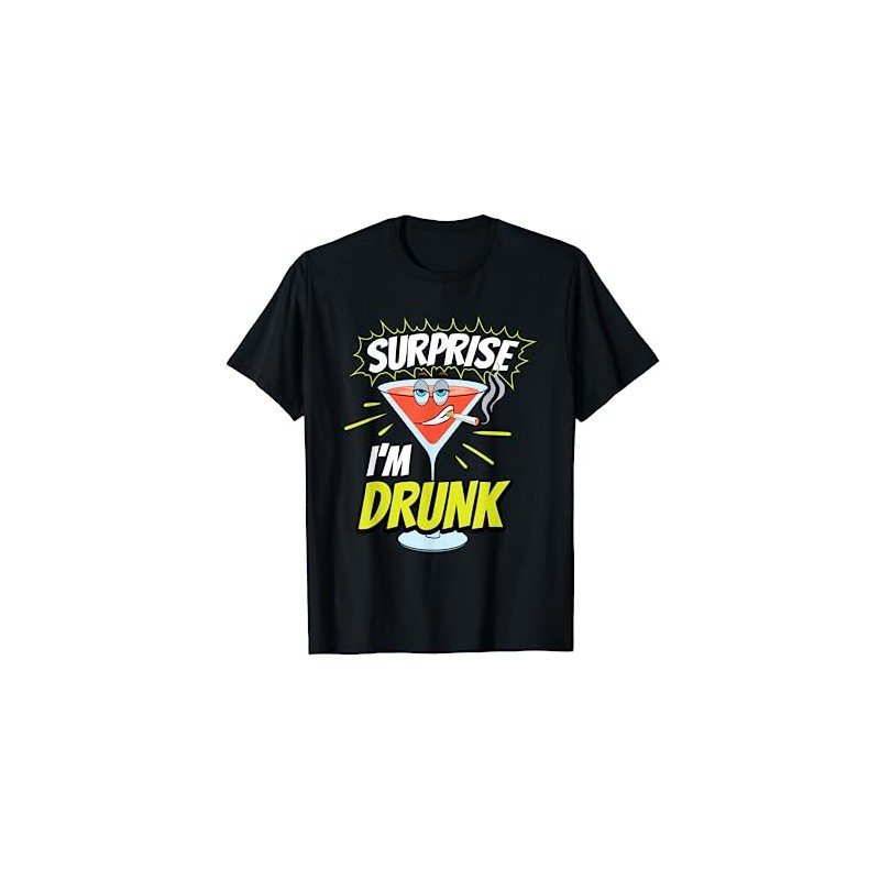 Surprise: I'm Drunk Fun Drinking and Smoking Christmas Cocktail T-Shirt,