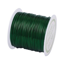 Elecrelive 1 Roll 22 Gauge Tarnish Resistant Copper Wire Copper Wire Craft Wire Copper Beading Wire for Jewelry Making, Green, 59 Feet