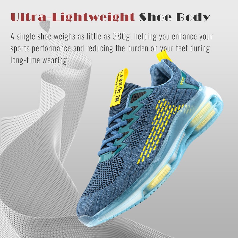 Hitmars Men's Trainers with Air Cushion Size 39-48, Mesh Light