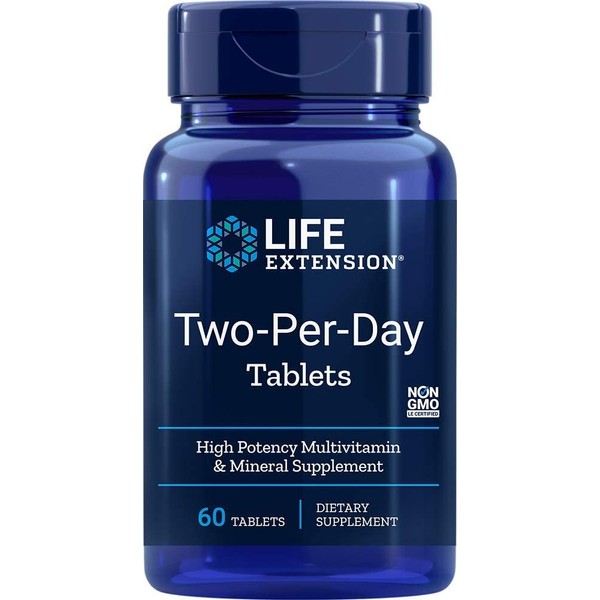 Life Extension Two Per Day (High Potency Multi-Vitamin & Mineral Supplement), 60 Tablets