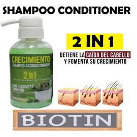 2026 1 Biotin 8 OZ BOTANICALS Bottle Shampoo de Crecimiento Hair Regrowth StemCells