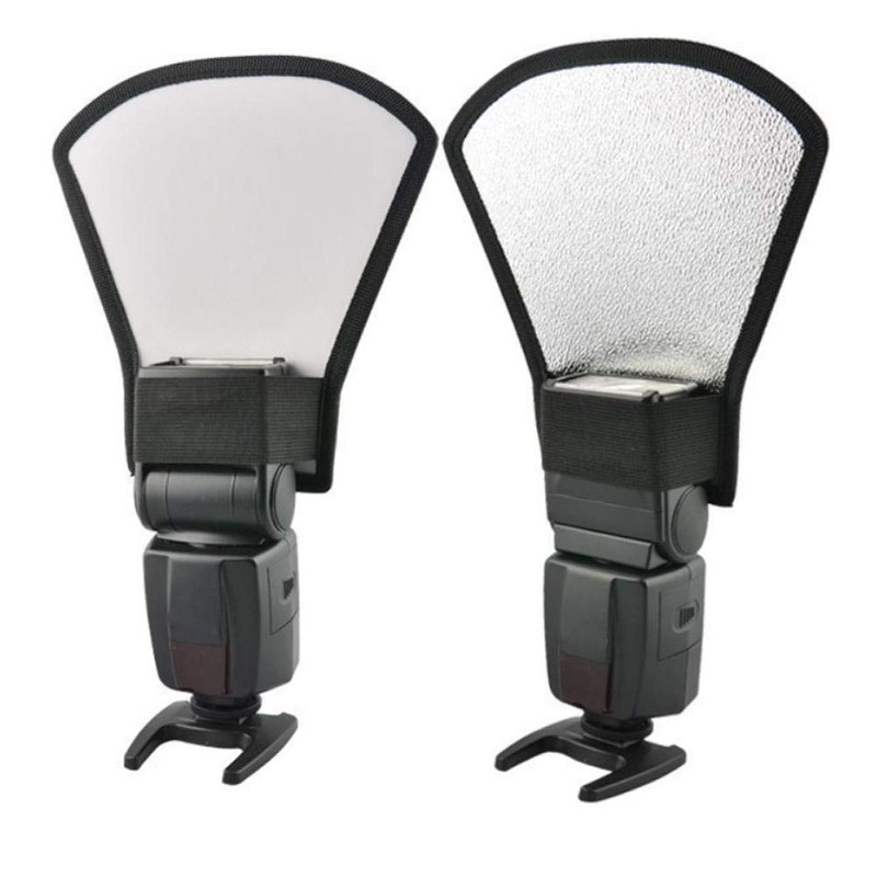 Universal Flash Reflector Diffuser,Portable Outdoor Soft Intense Light Flash Speedlite