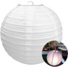 30cm Round White Paper Light Shade Lantern | Classic Bamboo-Style