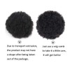 Afro Puff Drawstring Pferdeschwanz Synthetic Curly Natural Extension Haarteile (Black-1)
