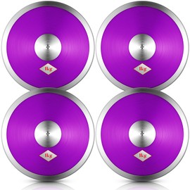 VercanMonth 4 Pcs Sports Training Discus Boys Girls Discus Track and Field Discuses Training Equipment for High School and College Throwers Practice and Competition(Purple)