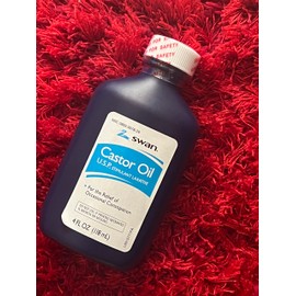 Sweebag SWAN Castor Oil USP 100% Stimulant Laxative for Relief of Occasional Constipation 4 Fl Oz (Pack of 2) Plus Bag Strong and Waterproof