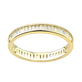 Old English Jewellers 9ct Yellow Gold 1.00ct Baguette Full Eternity Ring size J K L M N O P Q R S (M)