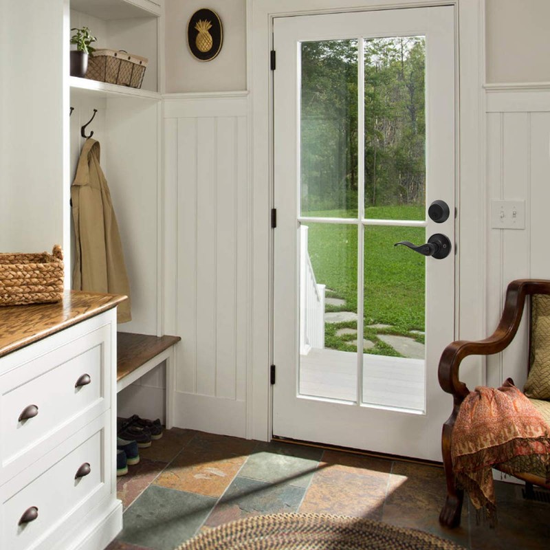 Oil Rubbed Bronze Keyed-Alike Door Levers and Double Cylinder Deadbolts