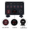5 Gang Marine Toggle Switches Waterproof Rocker Switch Panel for