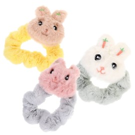 VICASKY 3pcs Cartoon Bunny Hair Scrunchies for Women Soft Elastic Hair Ties for Ponytails Unique Bracelet Design present