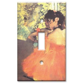 Art Plates - Single Gang Toggle Decorative Metal Wall Plate - Degas: Ballerine in Rosa - (Made in USA)