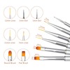 6PCS Nail Art Brushes Set for Gel Nail with Lid