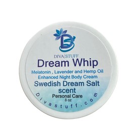 Diva Stuff Diva Stuff Dream Whip Swedish Dream Salt Scent, Magnesium Enhanced Night Body Cream for Relaxation and Bedtime Routine, Swedish Dream Salt Scent Is Peaceful and Clean C 8 oz (Made in the USA