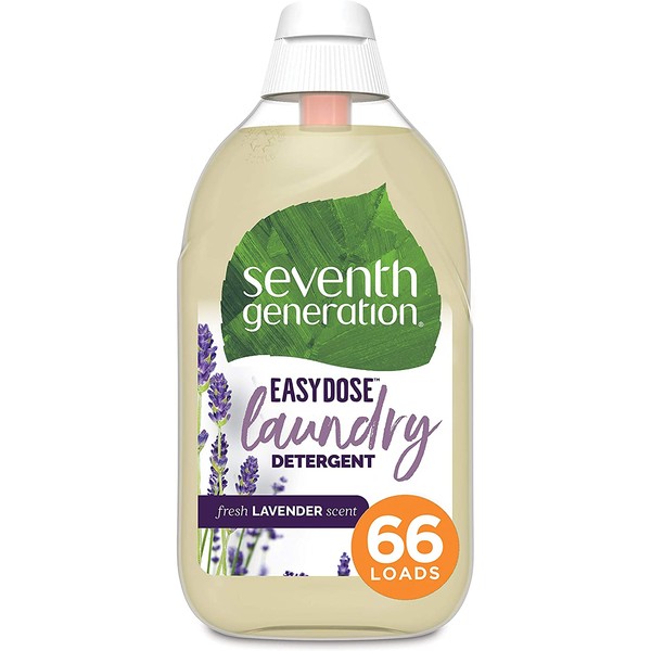 Seventh Generation Laundry Detergent, Ultra Concentrated EasyDose, Fresh Lavender, 23 oz, 66 Loads (Packaging May Vary)