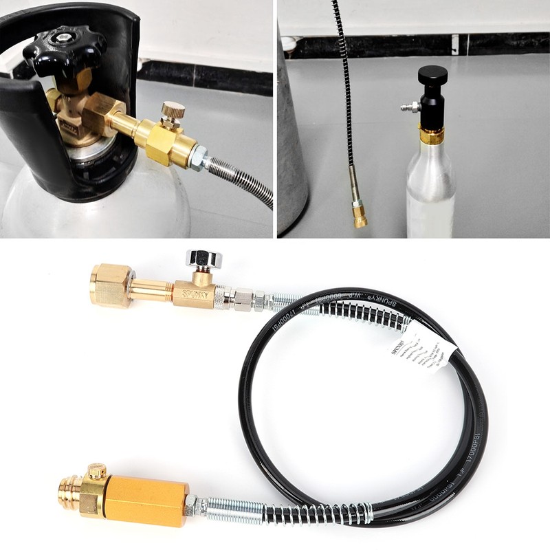 Black High Pressure Soda Hose with 3000psi Meter Kit Accessories