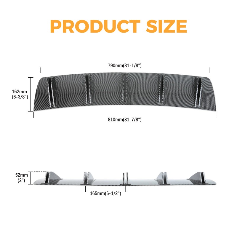 DREAMIZER For 2004-2008 Acura TL Carbon Fiber Rear Lip Bumper