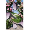 NLEYANB 8-Pack Cat Eye Sunglasses, Oversized Floral Fox Print 100%