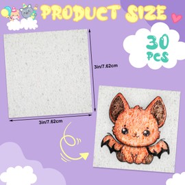 AmazingSpark 30 Pcs Magical Foam Texture Paper, 3" x 3" White Cellulose Cards Foam Texture Paper, DIY Art and Craft Supplies for Acrylics Painting
