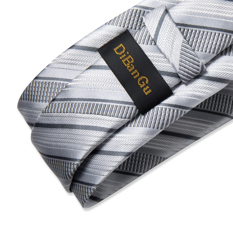DiBanGu Silk Necktie, Wedding, Pocket Square, Tie Clip, Cufflinks Set,