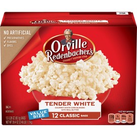 orville redenbacher's Tender White Popcorn, 3.28 Ounce (Pack of 12)