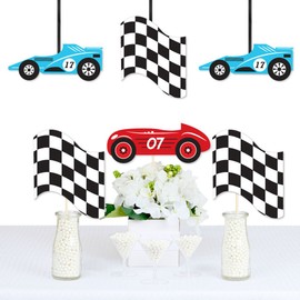 Let’s Go Racing - Racecar - Decorations DIY Race Car Birthday Party or Baby Shower Essentials - Set of 20