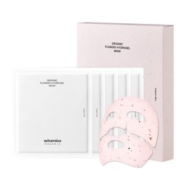 Whamisa Organic Flowers Hydrogel Face Sheet Mask - Idratante, Cura profonda, Cura della pelle, Rafforzare la barriera cutanea, Maschera acne, effetto levigante, fermentata (5 pezzi per confezione)