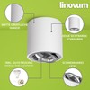 linovum Cori Pivoting Surface-Mounted Spotlight, White and Brushed Aluminium with