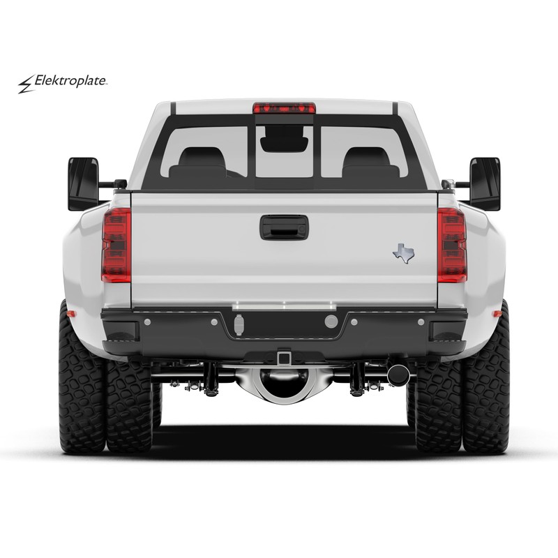 Texas Shape Chrome Auto Emblem