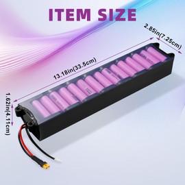 COASTA Electric Scooter Battery, 36V 7.8Ah M365 Scooter Battery Pack for M365 Electric Scooter 1:1-1:2 High Imitation Scooter -Without Communication 13.19x2.76x1.57Inch(LxWxH)