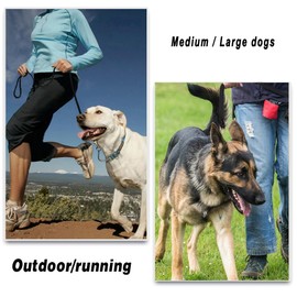 LWBMG Leather Dog Leash 6ft x 1 inch, Heavy Duty Dog Leash, Strong Sturdy Genuine Leather Braided Dog Leash, Soft and Comfortable Leather Leash for Large, Medium and Small Dogs Training