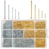 Breezliy 1000 Pieces Hardware Nails 10 Sizes Multi-Length Galvanized Straight
