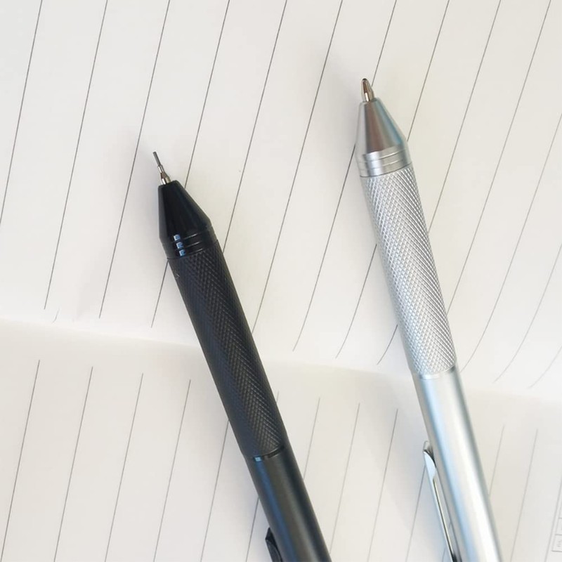MROOFUL 4 in 1 Ballpoint Pen Metal Multicolor Black Blue