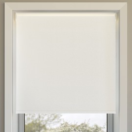 Sun Zero Lodi Textured Total Blackout Cordless Roller Shade, 27" x 72", White