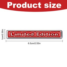 Pack of 4 3D Car Limited Edition Logo Metal Car Sticker Car Emblem Modified and Decorated Emblem for Car Moto Motorcycle Bicycle Skate Window Door PC Tablet Laptop etc