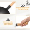 WANGYUANJI 13.4" Round-Bottom Iron Wok, Deep Chinese Stir-Fry Pan (Seasoning