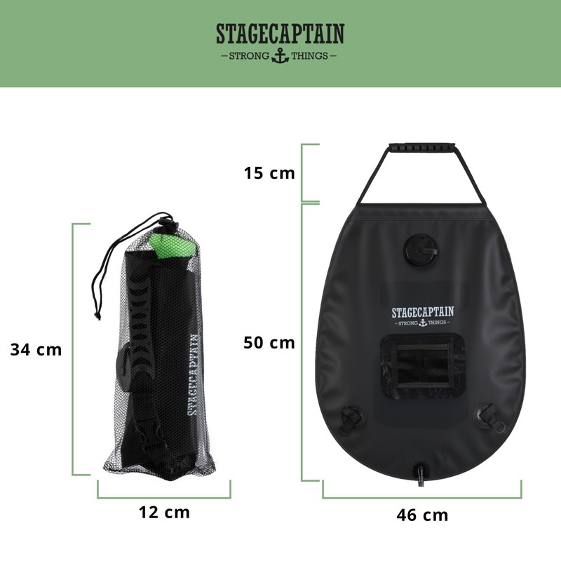 Stagecaptain MD-20 BK Showerqueen Mobildusche – 20L Warmwasser Solardusche mit