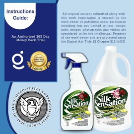 Sparkle Plenty Silk Sensation for Artificial Plants & Flowers - Silk Plant Cleaner Spray No Wipe - Artificial Plant Cleaner Spray No Wipe - Fake Plant Cleaner & Silk Flower Cleaner (160 oz, 2 Pack)