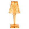 LED Crystal Table Lamp Transparent Prism Dimmable Desk Lamp USB
