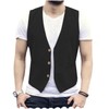 Tuikayoo Men's Summer Linen Vest Suit Waistcoat Casual Vest Regular