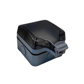 Securlec Single Weatherproof Outdoor Socket - 1 Gang with USB A & USB C - IP66 Rated, Plastic, Outdoor Switched Socket