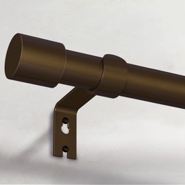 IFELS Heavy Duty Curtain Rods for Windows 48 to 84 Inch, 1 Inch Bronze Curtain Rods for Outdoor, Farmhouse, Bedroom, Kitchen, Living Room, Adjustable Easy Install Curtain Rods (A2,Bronze,30"-90")