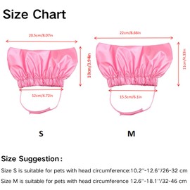 Pet Shower Cap Waterproof Reusable Bath Ear Covers with Adjustable Strap Cat Dog Bathing Hat for Ears Protection Elastic Headgear for Cat Dog Kitten Puppy (Gold,M (12.6''-18.1''))