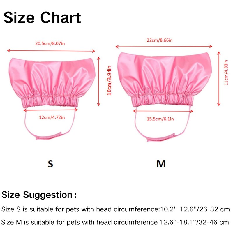 Pet Shower Cap Waterproof Reusable Bath Ear Covers with Adjustable
