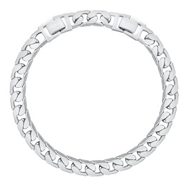 KissYan Ankle Bracelets for Women, White Gold Anklets Chunky Cuban Link Chain Summer Beach Foot Jewelry Gifts for Women(C08W)