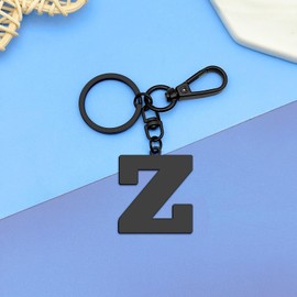 Initial Letter Keychain for Handbag Wallet Purses Backpack Monogram Letter Keychain Letter Z Alphabet Keyring Metal Letter Key Ring for Friends Colleague Stainless Steel Letter Pendant Car Keyring