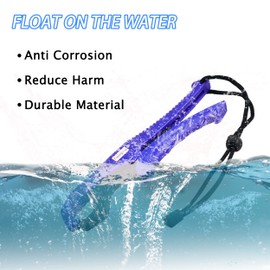 SHADDOCK Floating Fishing Gripper, Fish Lip Lure Clamp Holder Floating Grabber Tool Portable Fishing Grips Plier with Adjustable Wrist Strip for Catching Fish No Injury (Blue)